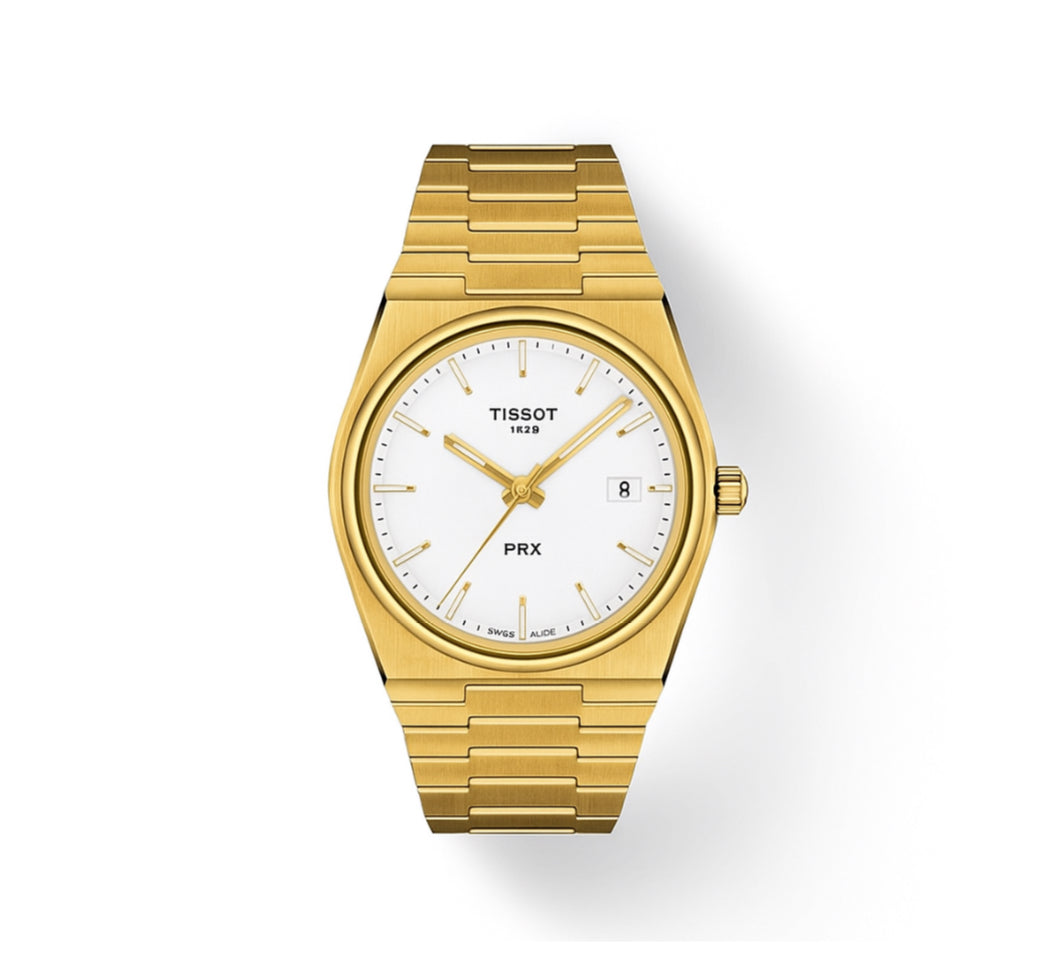 Tissot Prx – Gold & Fond Blanc