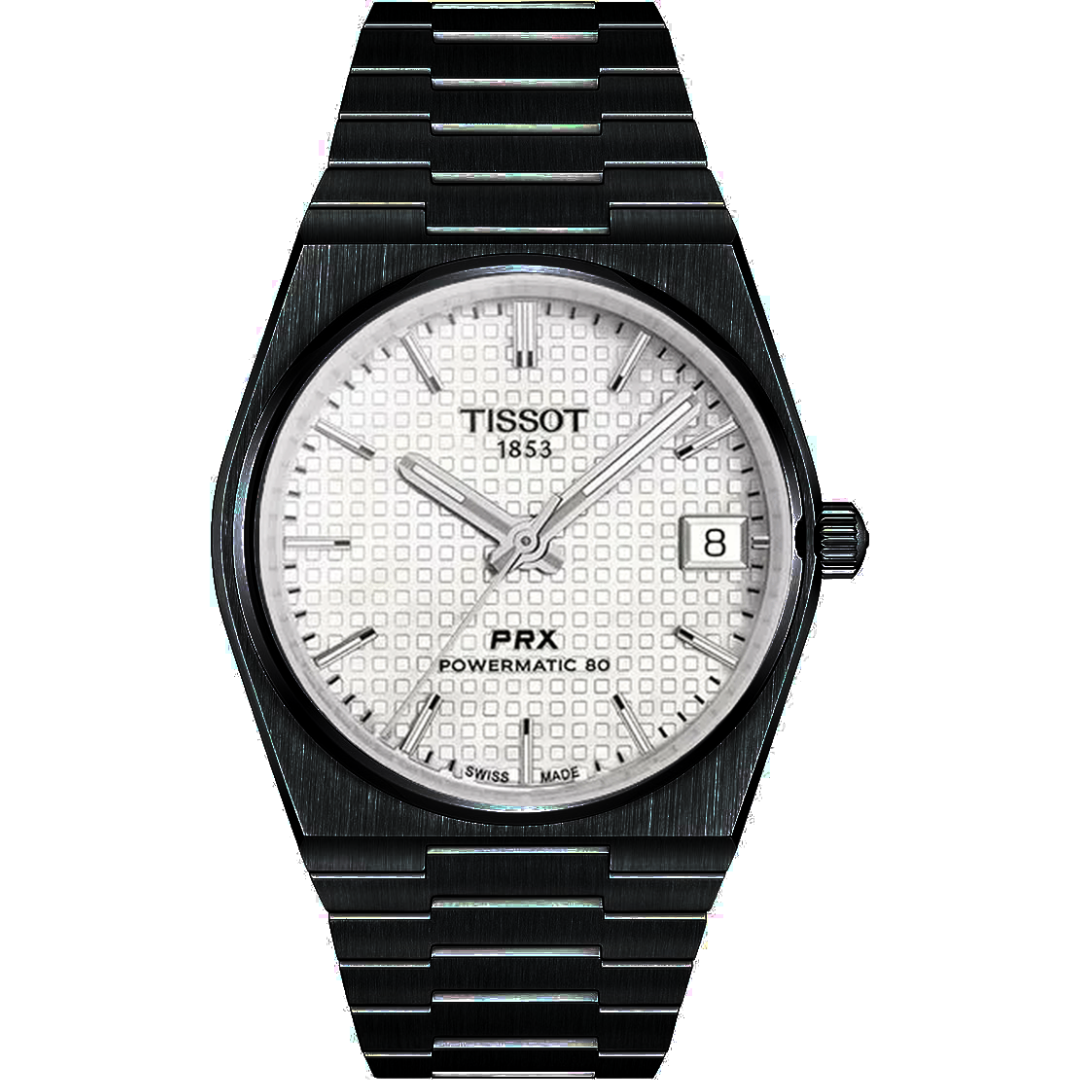 Montre PRX NOIR & CADRAN BLANC 35mm – 40mm