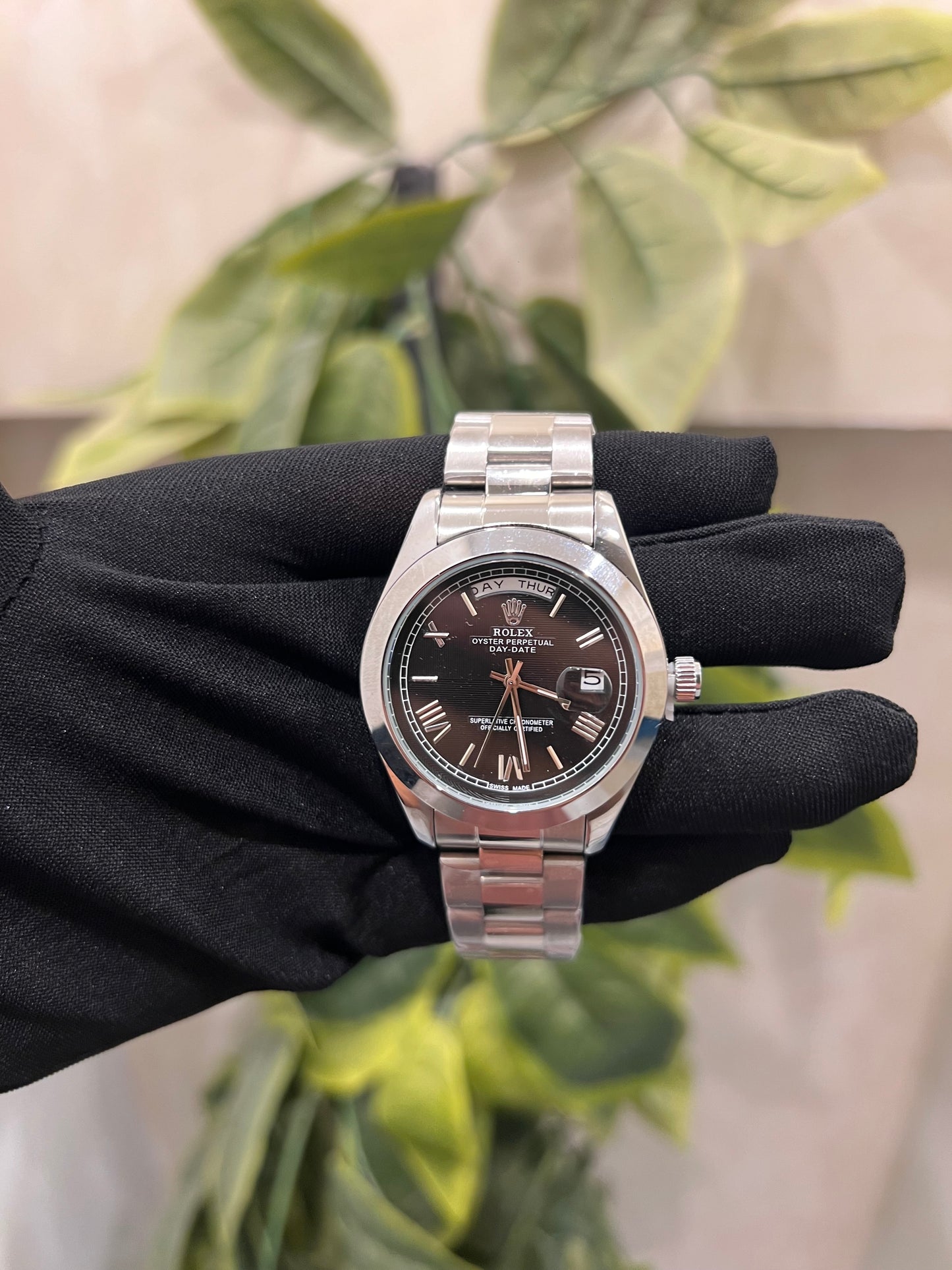 MONTRE DAY-DATE BLACK DIAL