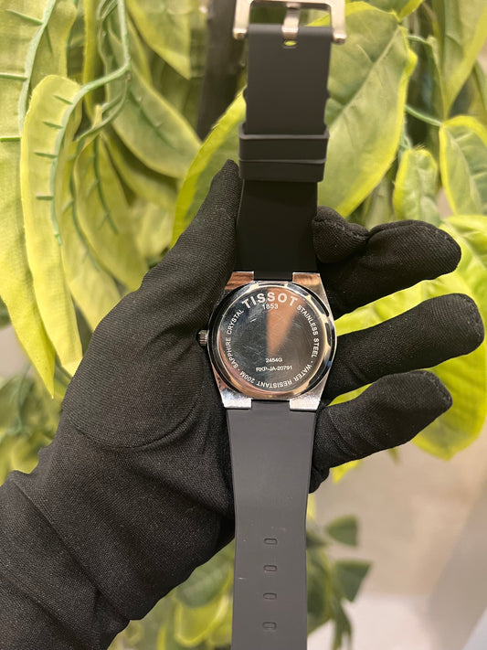 Tissot Prx - Fond Bleu & Bracelet Caoutchouc Noir