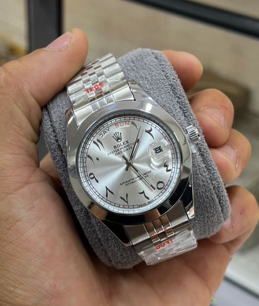 Rolex Day-Date 40 Arabic Numerals White Dial