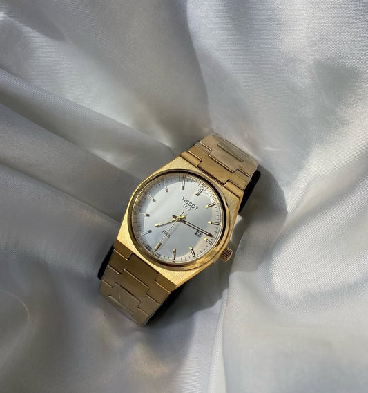 Tissot Prx – Gold & Fond Blanc