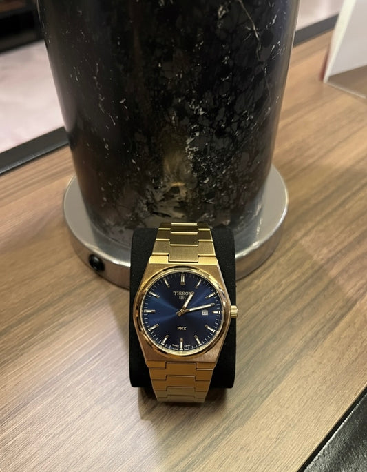 Tissot Prx – Gold & Fond Bleu
