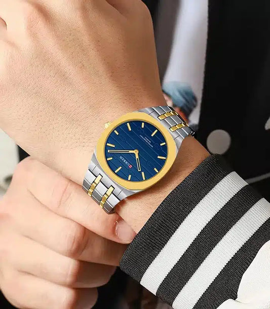 Montre Homme Curren 8444 Fond Bleu