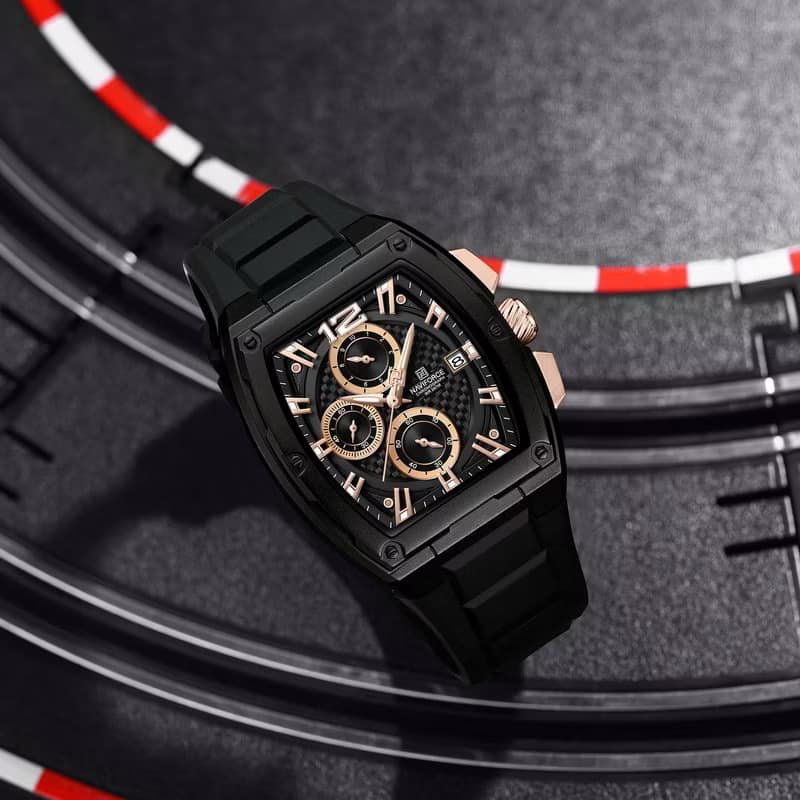 Naviforce NF8050 Noir Rose Montre pour Homme