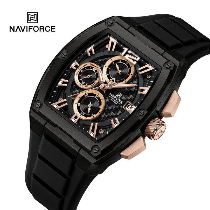 Naviforce NF8050 Noir Rose Montre pour Homme