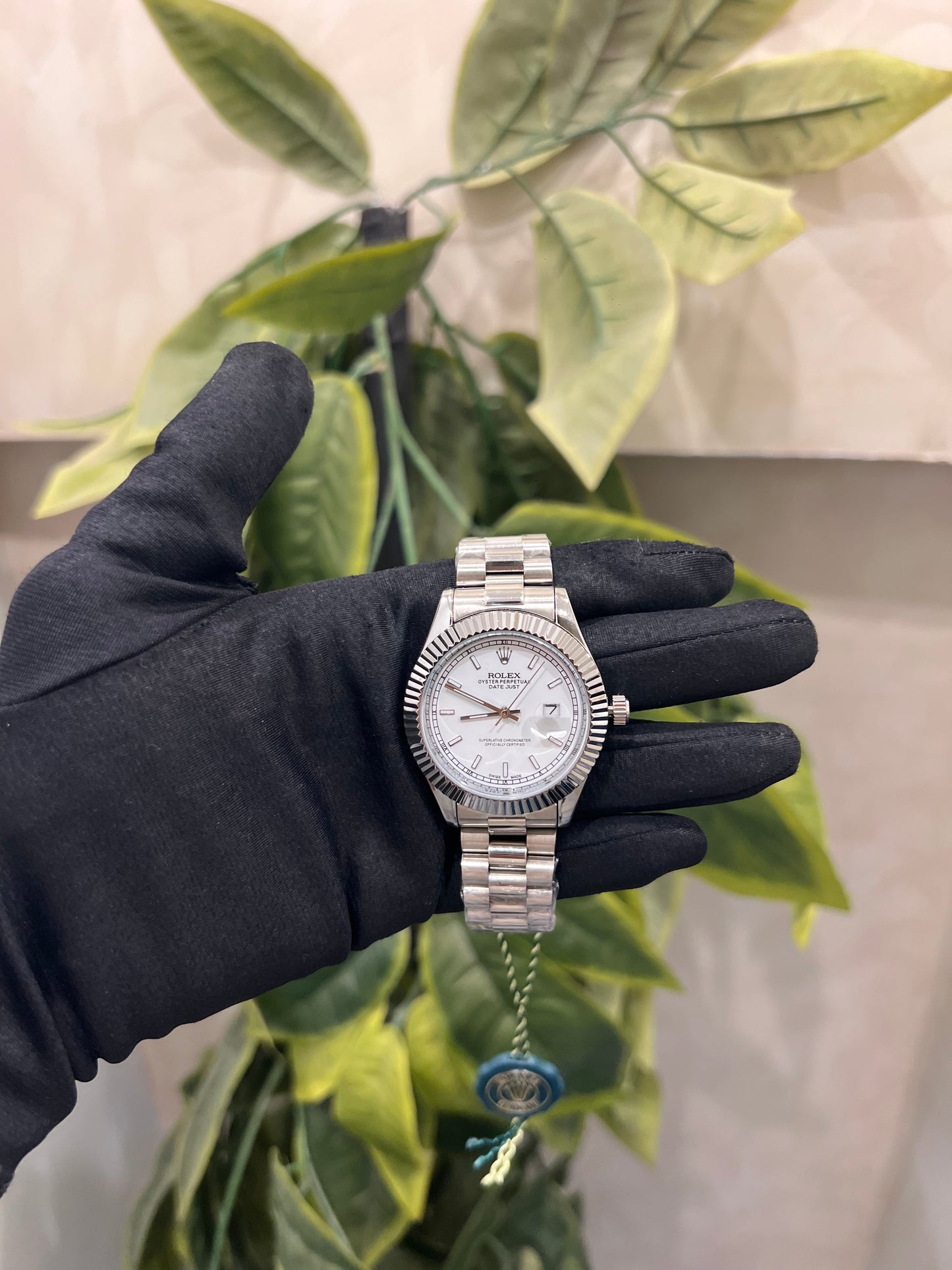 MONTRE DATE-JUST WHITE DIAL OYSTER BRACELET