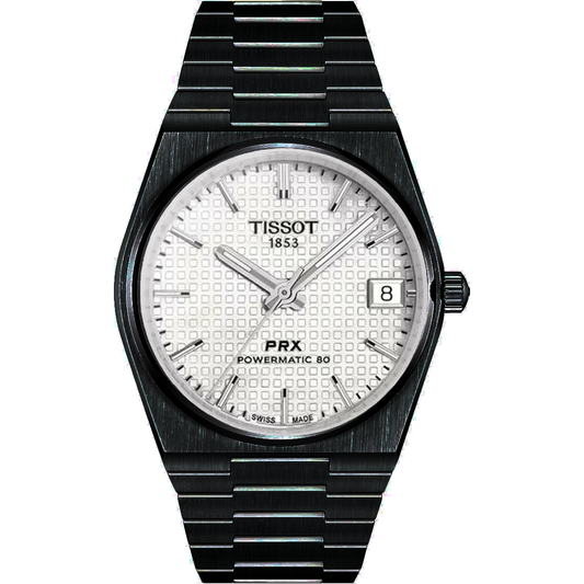 Montre PRX NOIR & CADRAN BLANC 35mm – 40mm