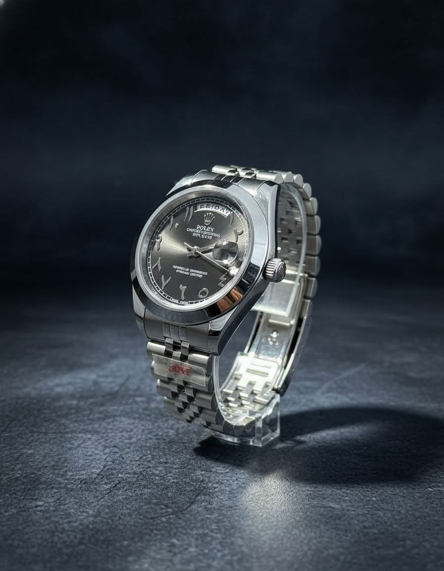 MONTRE Day-Date 40 Arabic Numerals Black Dial