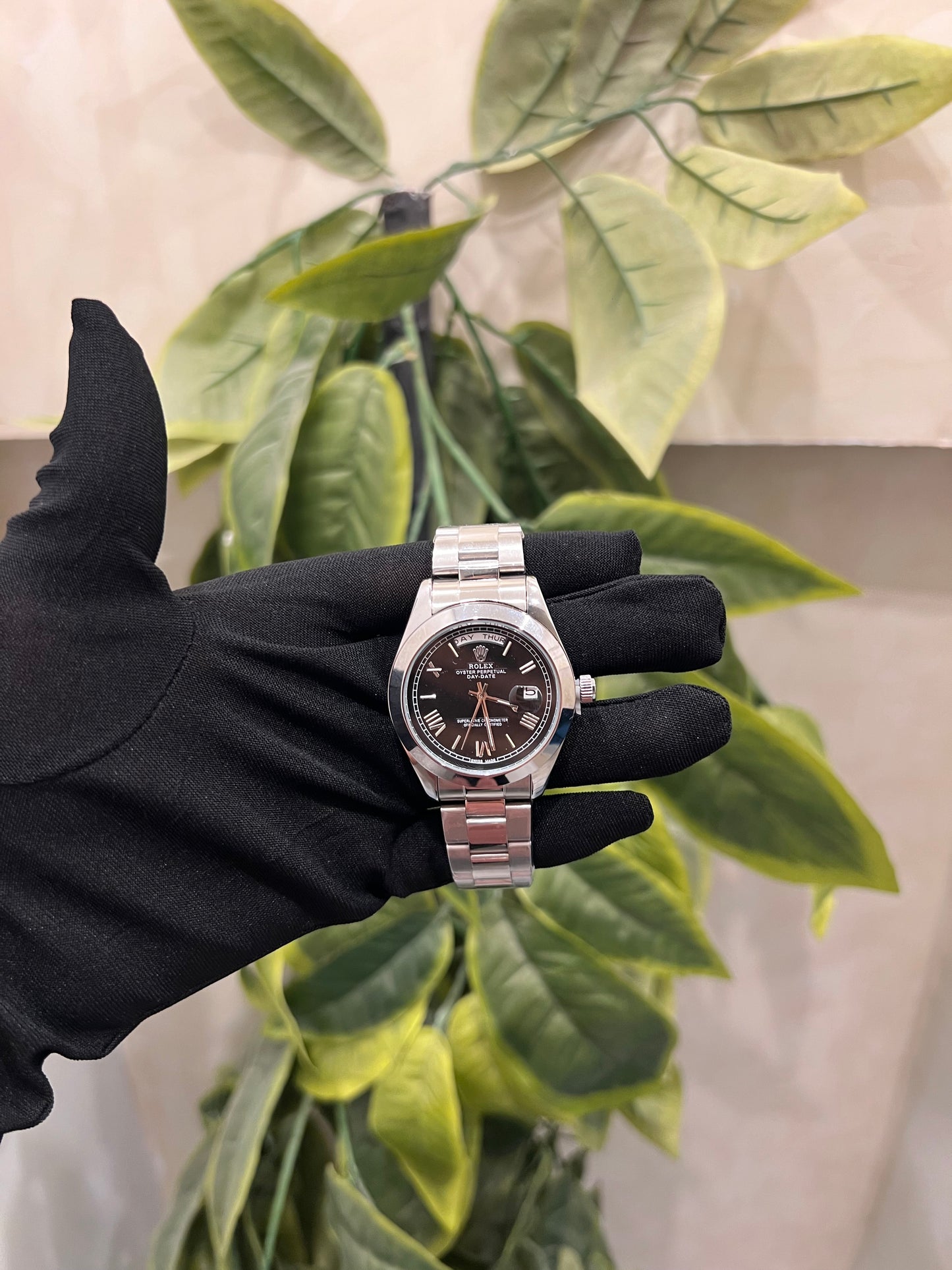 MONTRE DAY-DATE BLACK DIAL