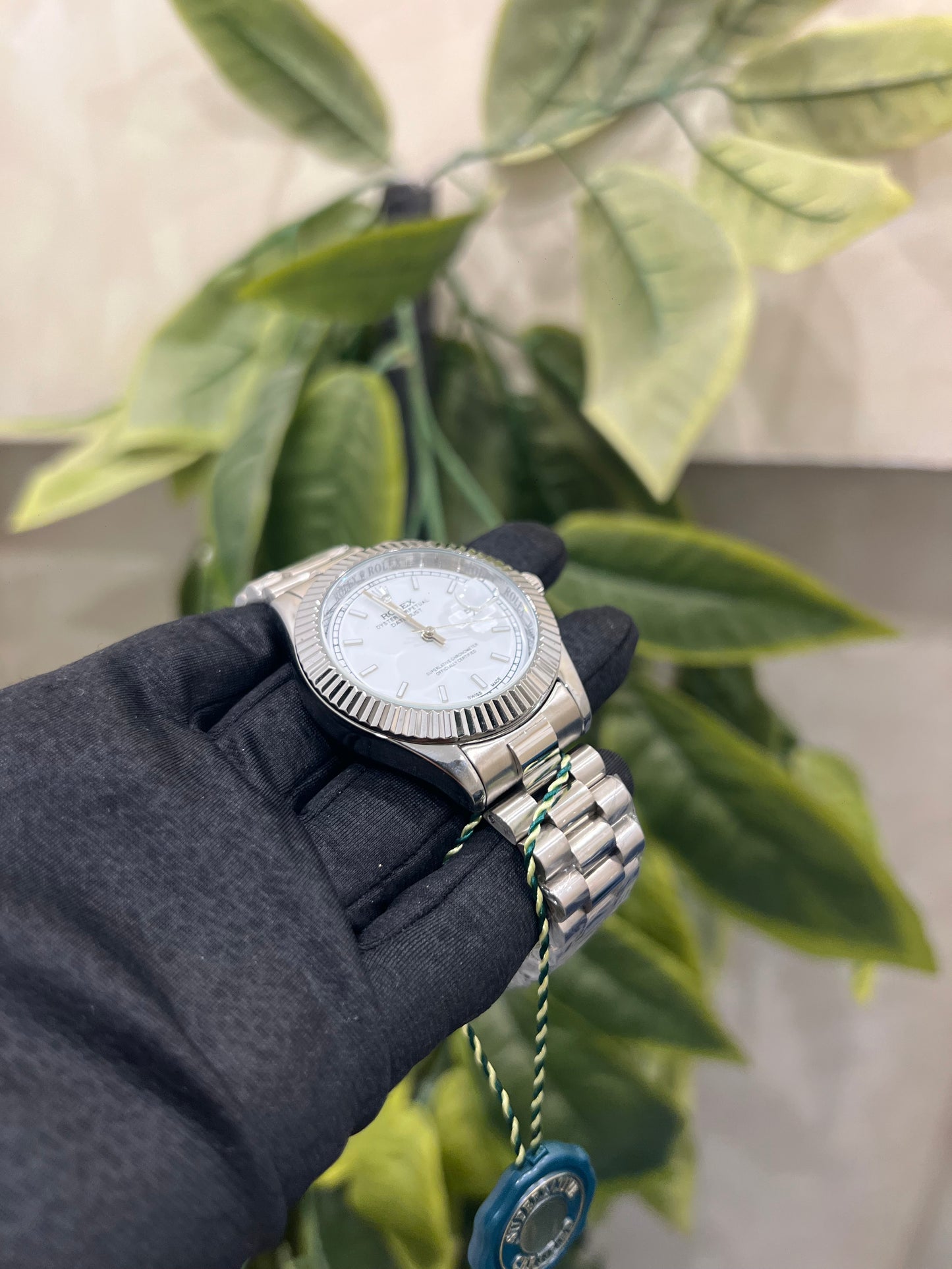 MONTRE DATE-JUST WHITE DIAL OYSTER BRACELET