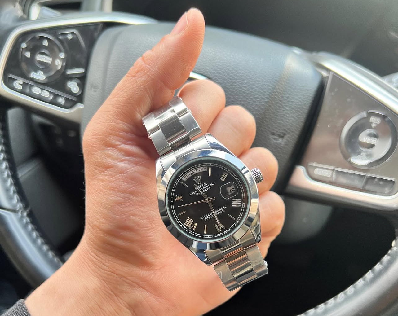 MONTRE DAY-DATE BLACK DIAL