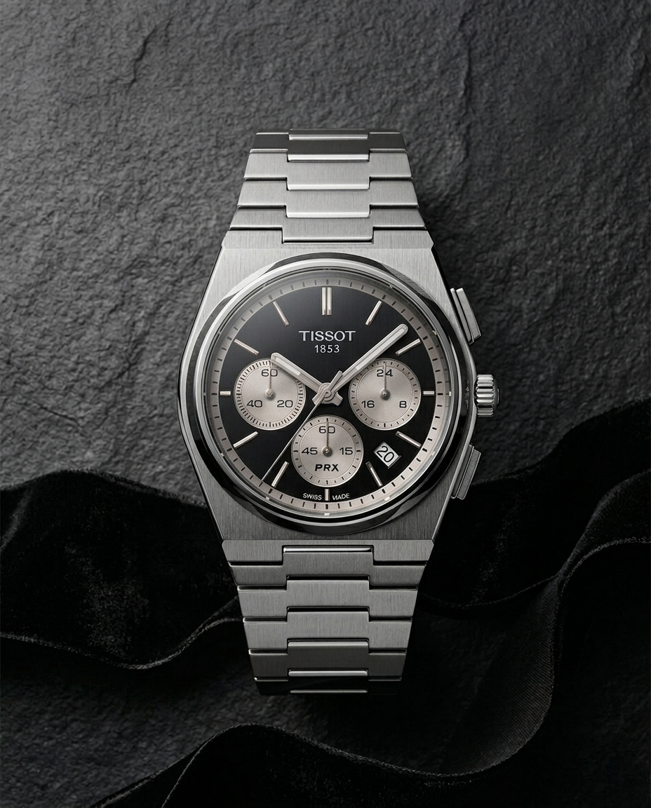 Tissot Prx Chronographe – Fond Noir