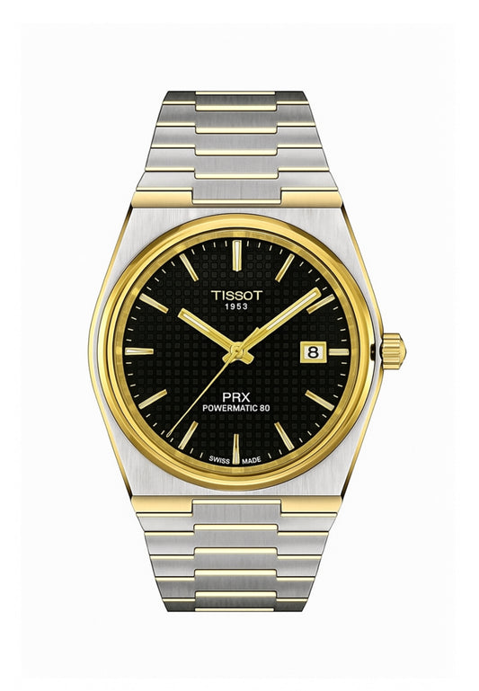 Montre PRX Powermatic Black Dial Gold Bezel AUTOMATIC