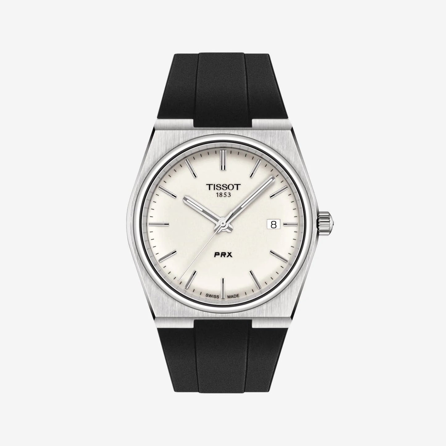 TISSOT PRX – CADRAN BLANC & BRACELET NOIR