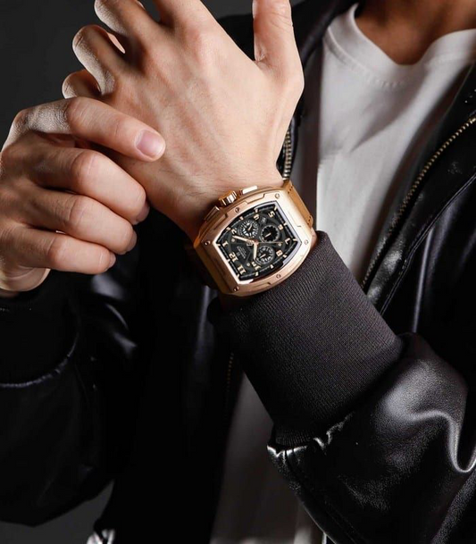 Naviforce NF8053 Marron Rose Gold Montre pour Homme