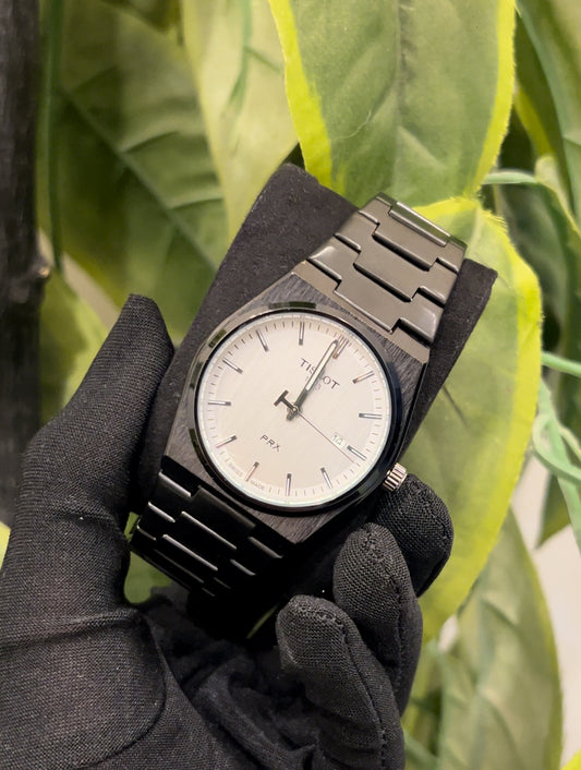 Montre PRX NOIR & CADRAN BLANC 35mm – 40mm