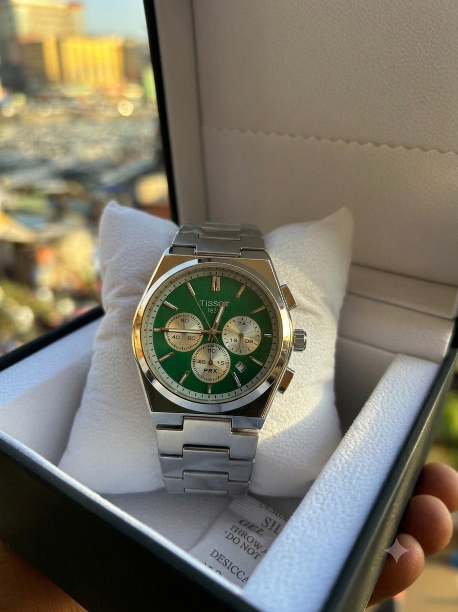 Tissot Prx Chronographe - Fond Vert
