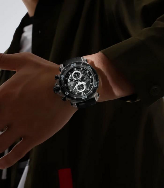 Naviforce NF7123 Noir Argent Montre pour Homme