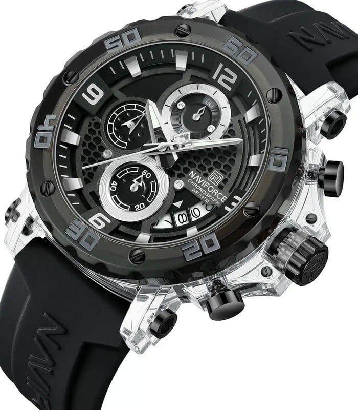 Naviforce NF7123 Noir Argent Montre pour Homme