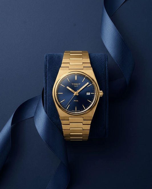 Tissot Prx – Gold & Fond Bleu