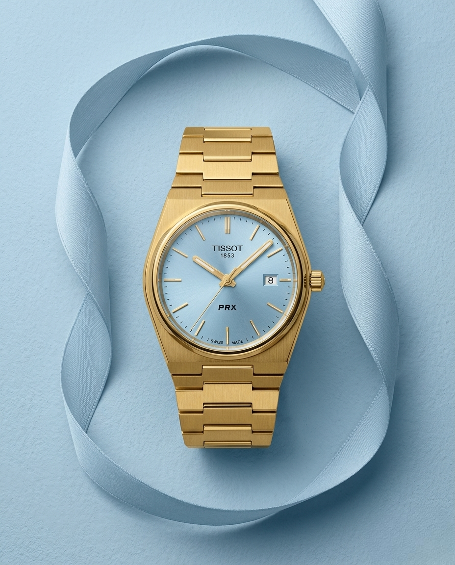 Tissot Prx – Gold & Fond Tiffany