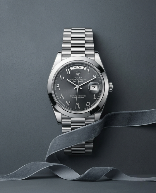 MONTRE Day-Date 40 Arabic Numerals Black Dial