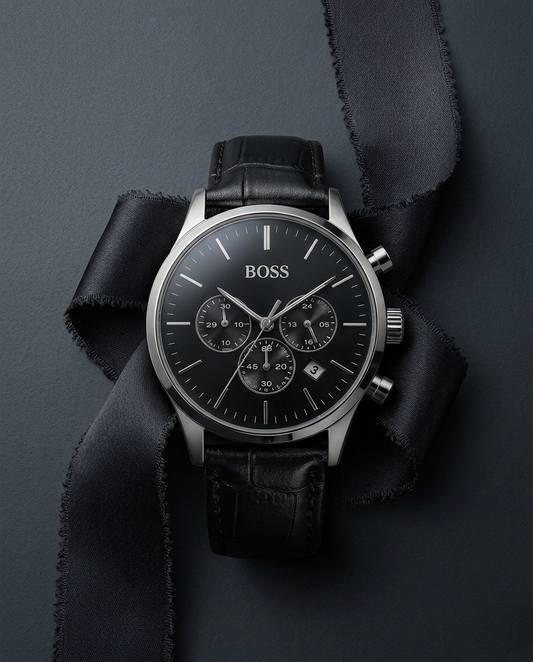 Hugo Boss Chronographe Black Leather