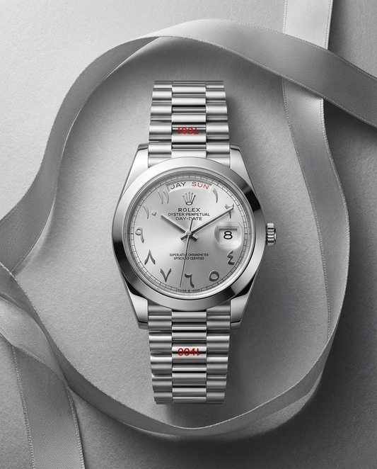 Rolex Day-Date 40 Arabic Numerals White Dial