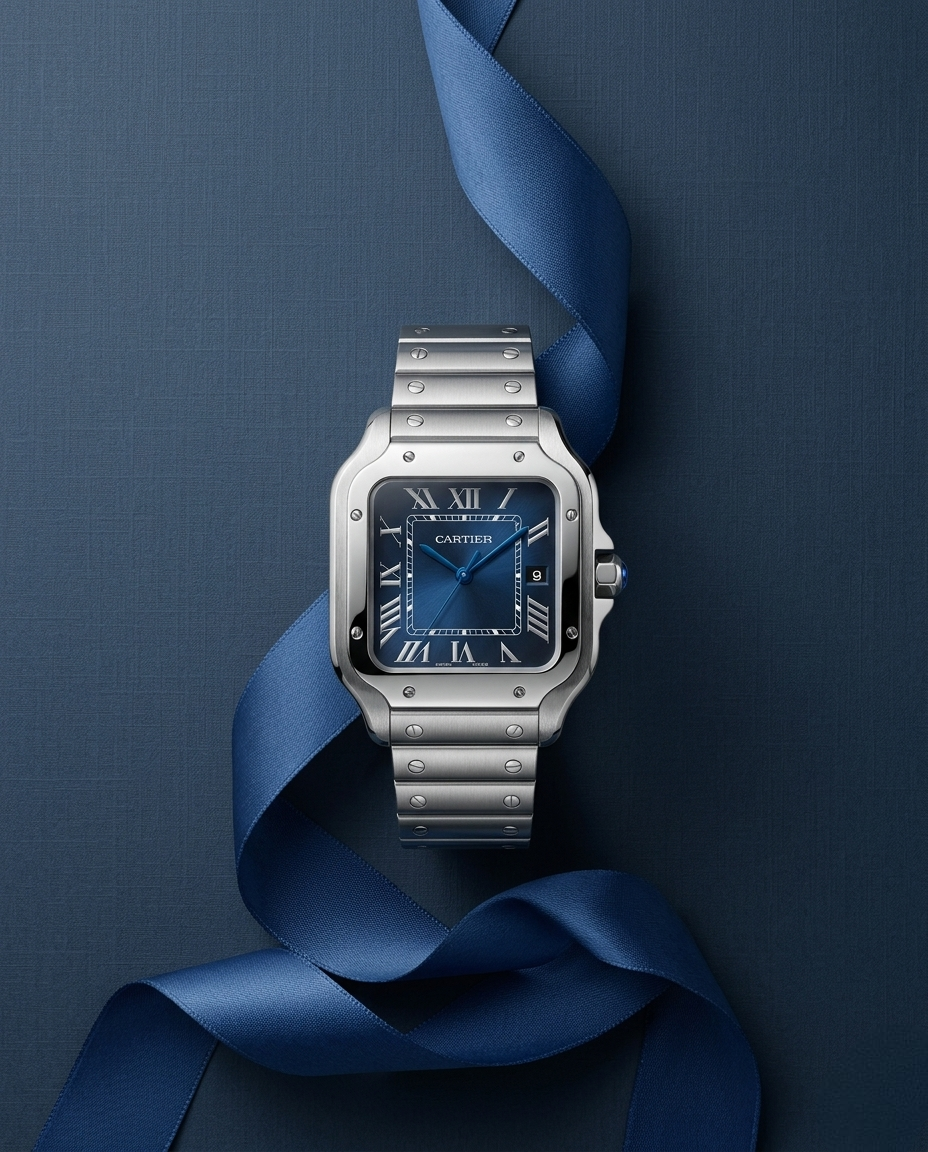 Cartier Santos Blue Dial