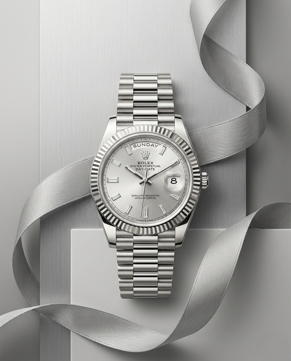 MONTRE DAY-DATE WHITE DIAL