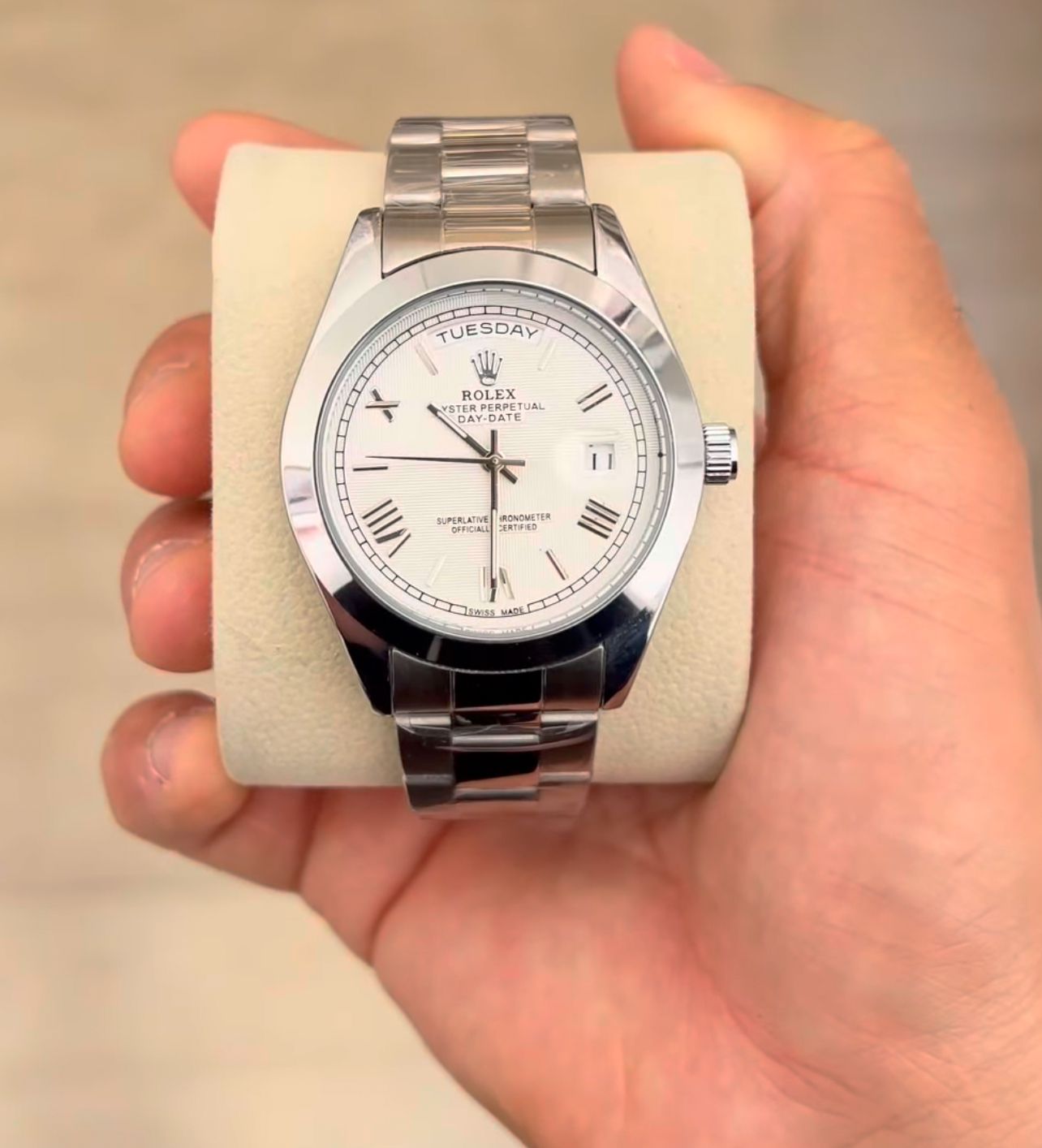 ROLEX DAY-DATE 40 MM – CADRAN BLANC