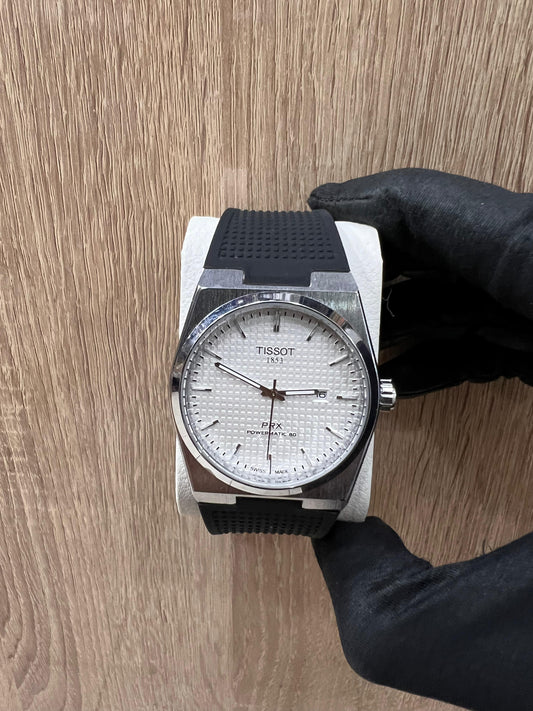 Montre PRX – CADRAN BLANC & BRACELET NOIR